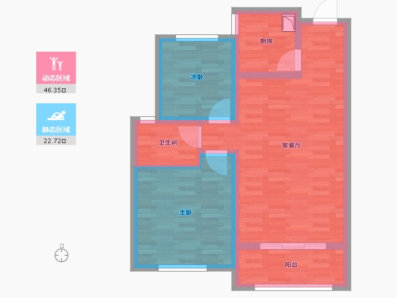 甘肃省-兰州市-新区-61.04-户型库-动静分区