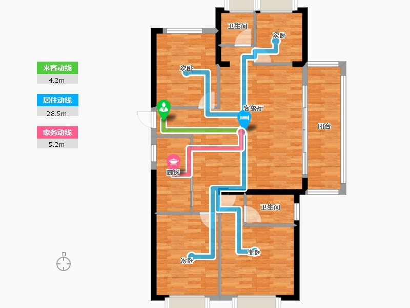 福建省-福州市-中建龙庭嘉园-95.09-户型库-动静线