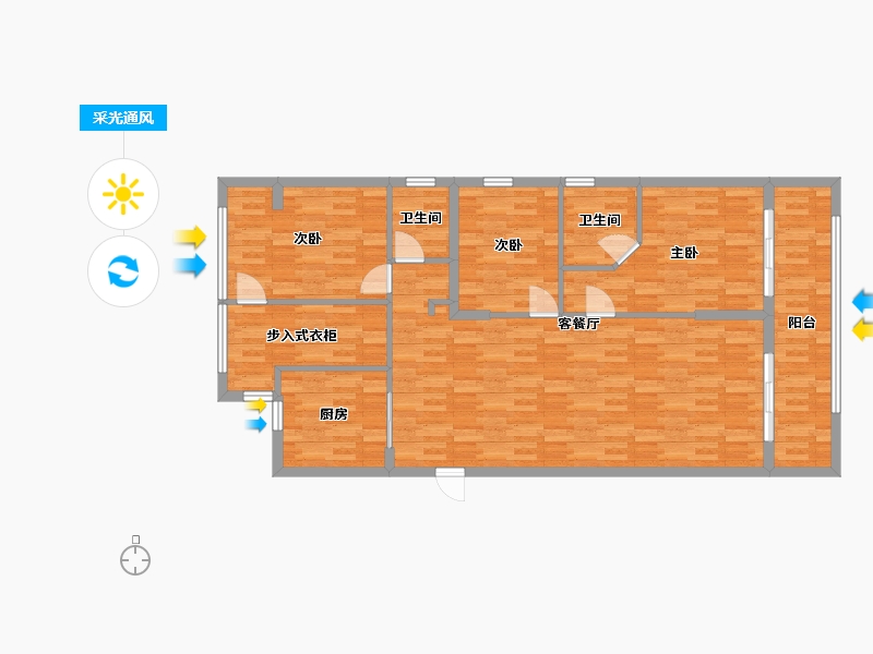 福建省-南平市-宜和佳苑-115.58-户型库-采光通风