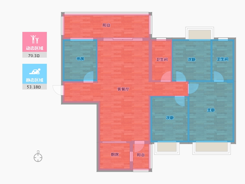 广西壮族自治区-钦州市-恒汇华元-111.59-户型库-动静分区