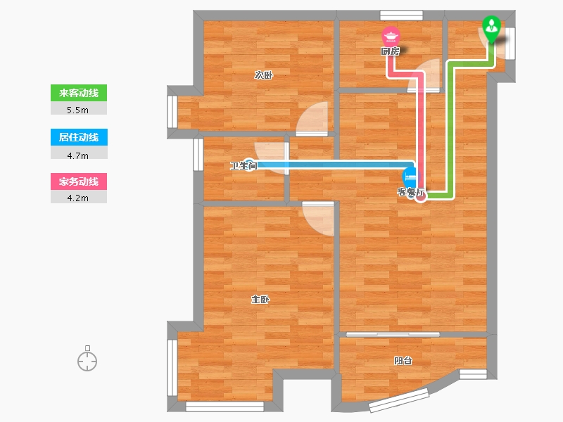 广东省-深圳市-新安湖花园-63.54-户型库-动静线