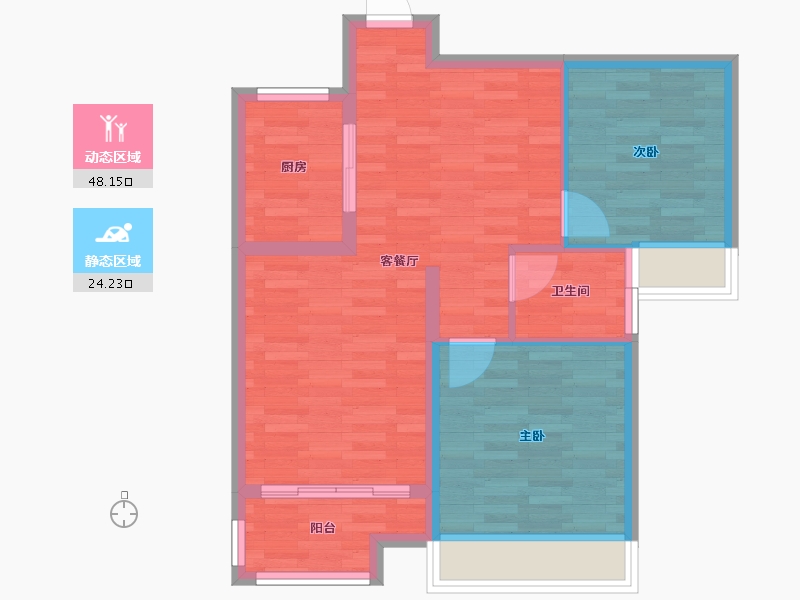 安徽省-宿州市-君悦学府-65.00-户型库-动静分区