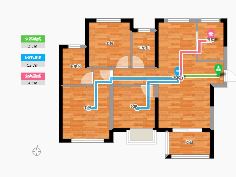 湖北省-鄂州市-万科-72.49-户型库-动静线