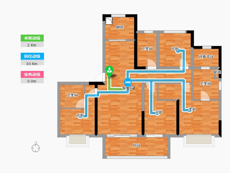 江苏省-常州市-融创常州御园-110.00-户型库-动静线