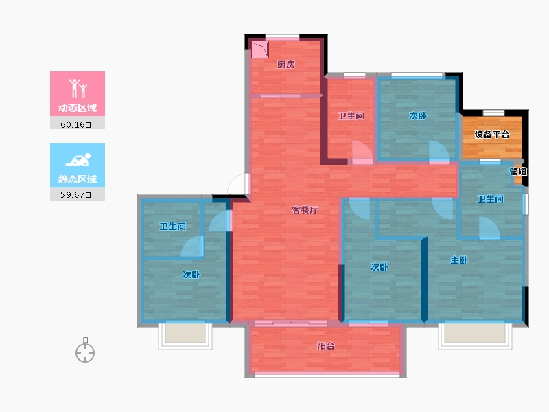 江苏省-常州市-融创常州御园-110.00-户型库-动静分区