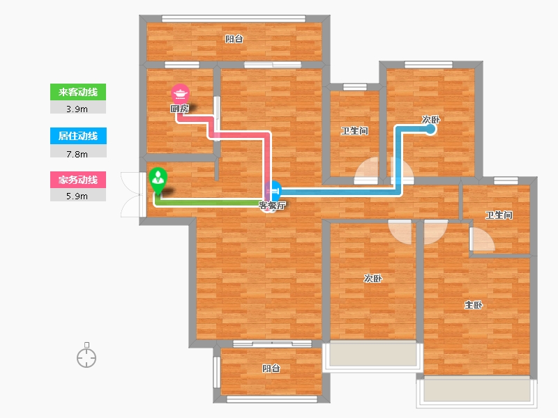 河南省-周口市-商水建业城-110.47-户型库-动静线