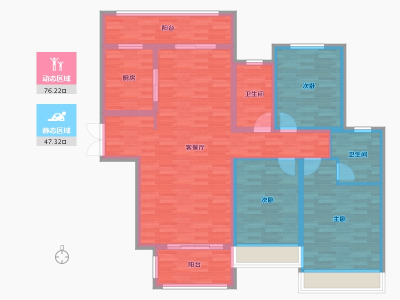 河南省-周口市-商水建业城-110.47-户型库-动静分区