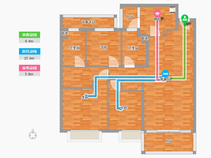 浙江省-绍兴市-恒大越府-120.01-户型库-动静线