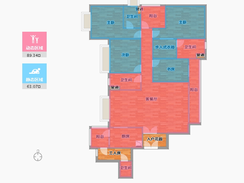 广东省-广州市-悦江上品苑-148.40-户型库-动静分区