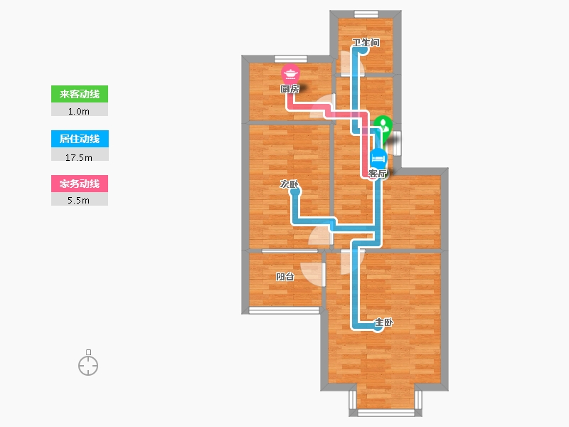 上海-上海市-川杨新苑-58.99-户型库-动静线