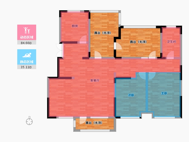 辽宁省-沈阳市-中粮・隆玺世家-144.46-户型库-动静分区