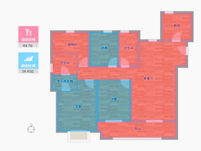 浙江省-宁波市-奥园誉山湖-94.12-户型库-动静分区