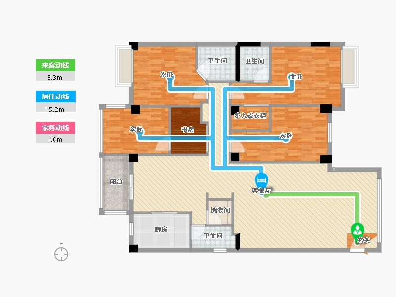 广东省-汕头市-宜都帝景-158.12-户型库-动静线