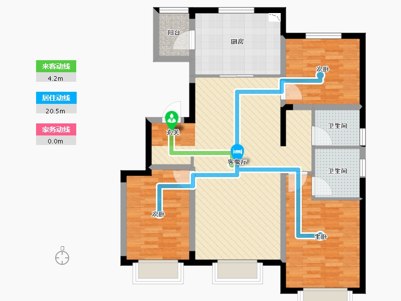 山东省-烟台市-盈科花溪径-96.31-户型库-动静线