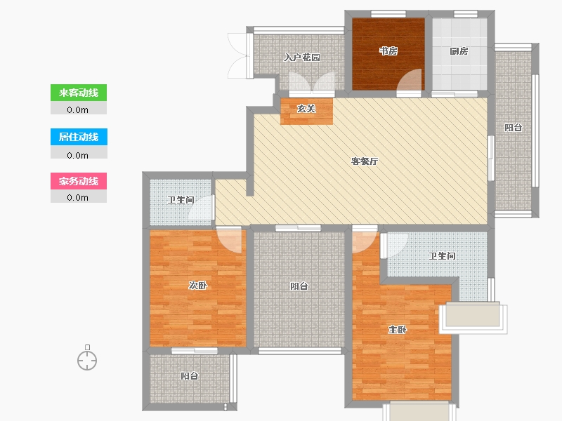 浙江省-嘉兴市-天华苑-12号楼-111.07-户型库-动静线