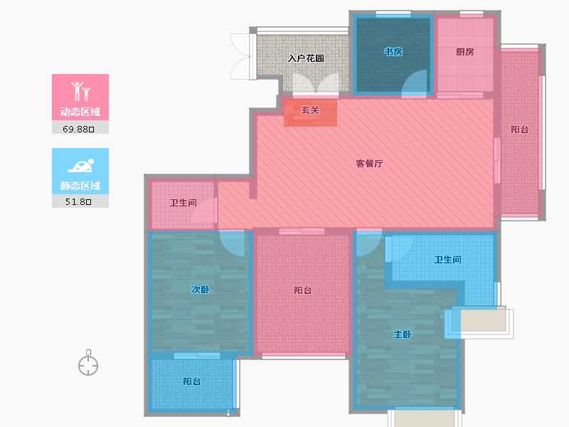 浙江省-嘉兴市-天华苑-12号楼-111.07-户型库-动静分区