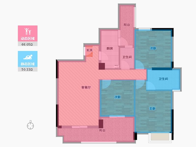 贵州省-黔东南苗族侗族自治州-港澳新区E区-102.49-户型库-动静分区