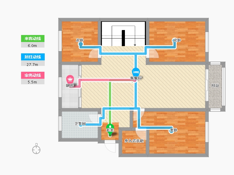 江苏省-苏州市-东湖苑蓝波湾-105.64-户型库-动静线