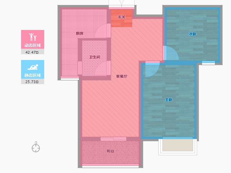 陕西省-咸阳市-雅典名城-58.30-户型库-动静分区