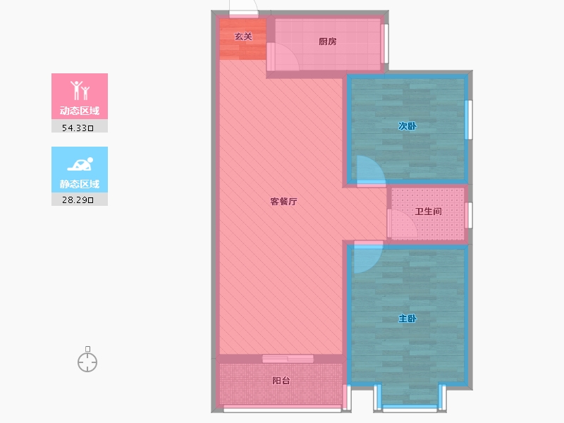 福建省-泉州市-滨海御景城-72.25-户型库-动静分区