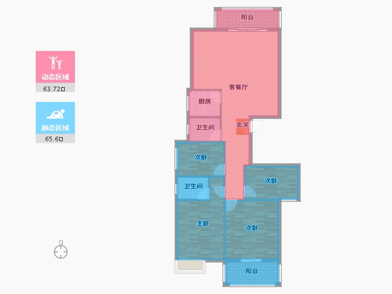 福建省-福州市-长福世家-116.00-户型库-动静分区