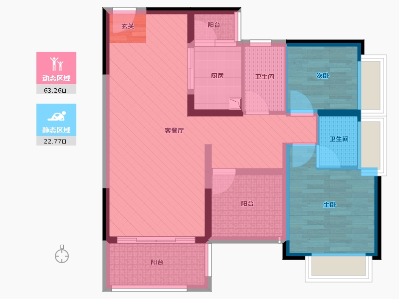 广东省-湛江市-天润御海湾-74.27-户型库-动静分区