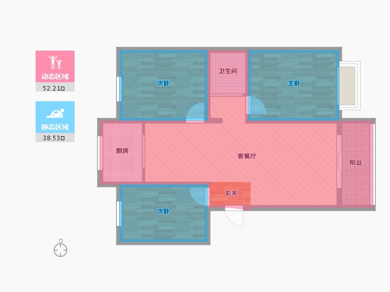 新疆维吾尔自治区-喀什地区-远东-79.32-户型库-动静分区