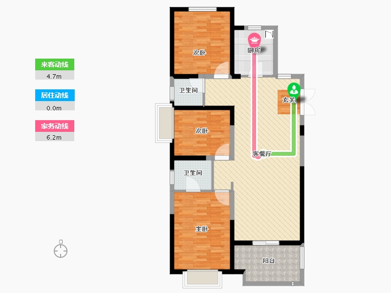 江苏省-南京市-阳光新城-96.00-户型库-动静线