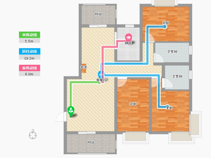 湖南省-郴州市-东城一品3期-102.52-户型库-动静线