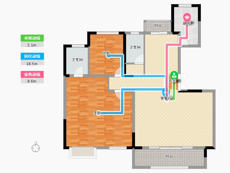 山东省-临沂市-金泰舒格兰-132.35-户型库-动静线