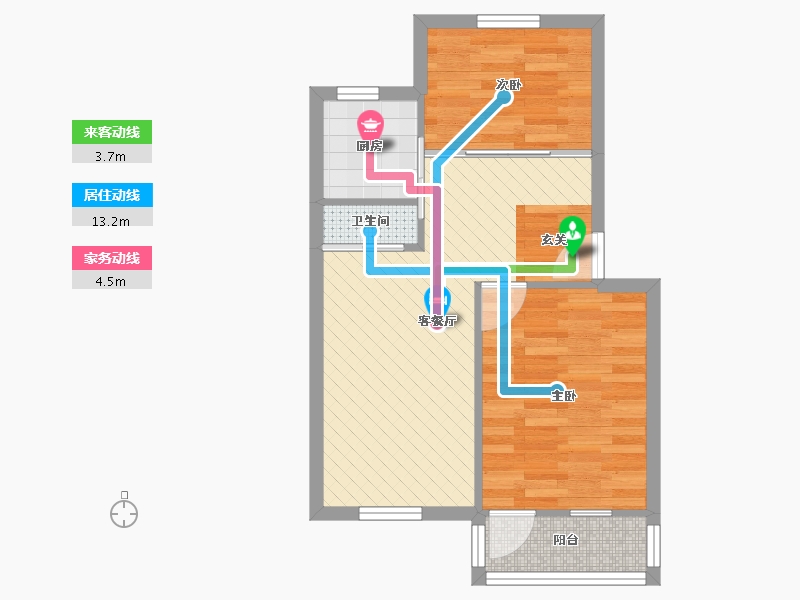 江苏省-苏州市-东港新村-48.00-户型库-动静线