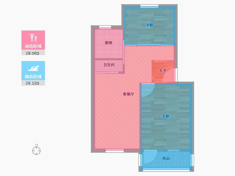 江苏省-苏州市-东港新村-48.00-户型库-动静分区