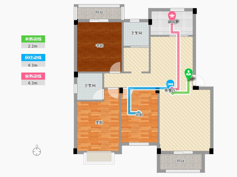 江西省-鹰潭市-上城翡翠-108.88-户型库-动静线