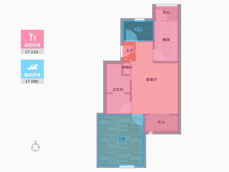 北京-北京市-角门甲4号院-47.44-户型库-动静分区