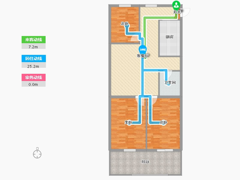 北京-北京市-老墙根街38号院-3号楼-99.05-户型库-动静线