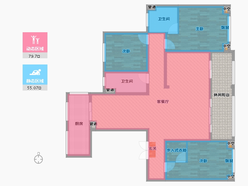 山东省-济南市-德润天玺-132.29-户型库-动静分区