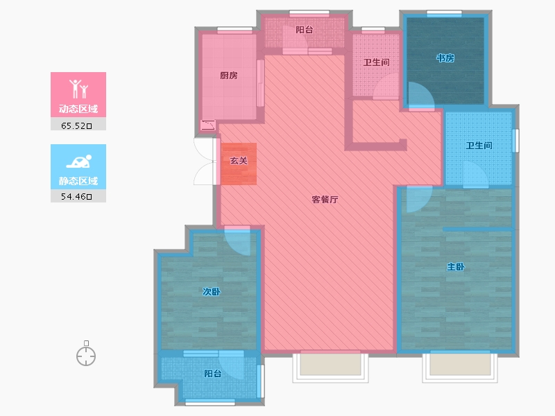 山东省-济南市-中国MALL城市之星-105.20-户型库-动静分区