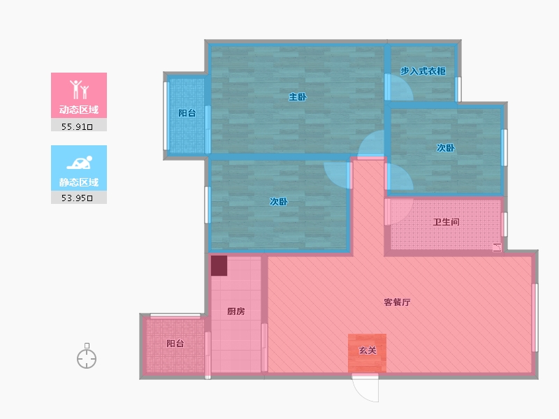 河南省-漯河市-和谐家苑-97.65-户型库-动静分区