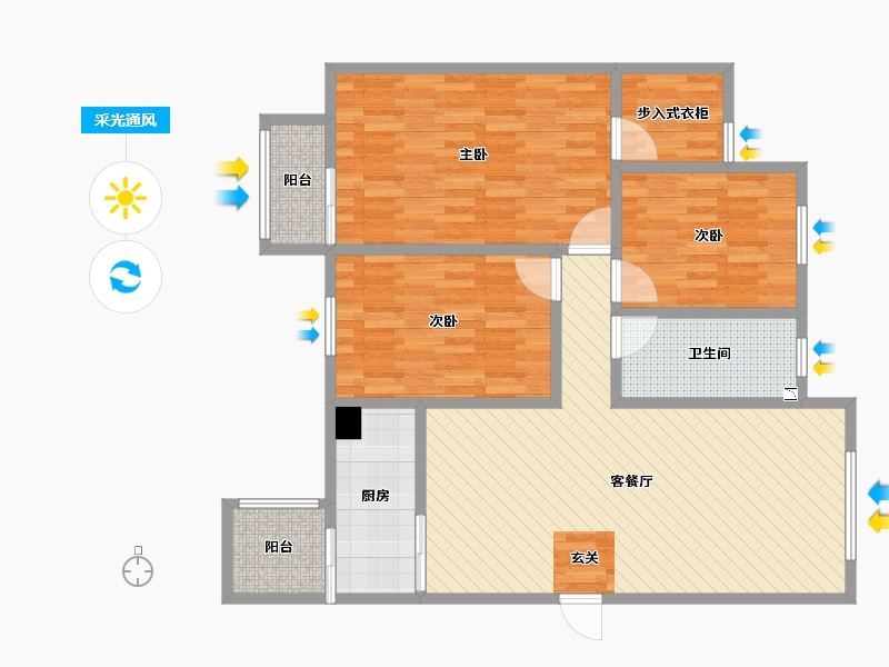 河南省-漯河市-和谐家苑-97.65-户型库-采光通风