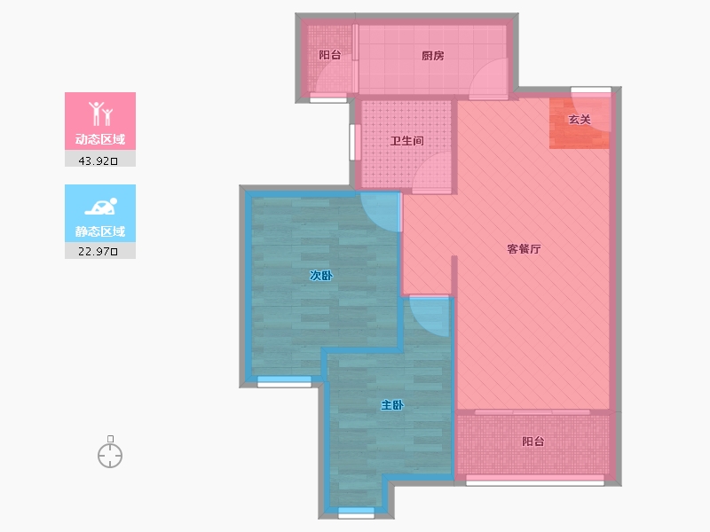 重庆-重庆市-山千院-59.40-户型库-动静分区