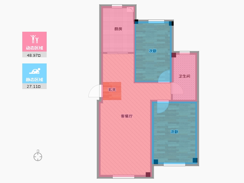 辽宁省-沈阳市-华御世家-67.86-户型库-动静分区