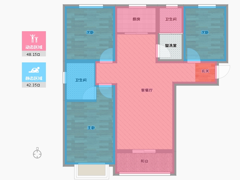 河北省-邢台市-和安小区-80.92-户型库-动静分区