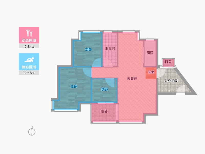 广东省-深圳市-锦绣江南四期-67.79-户型库-动静分区