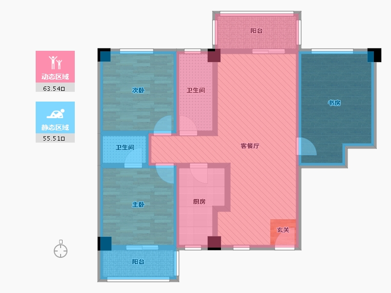 陕西省-榆林市-一品盛世-103.27-户型库-动静分区