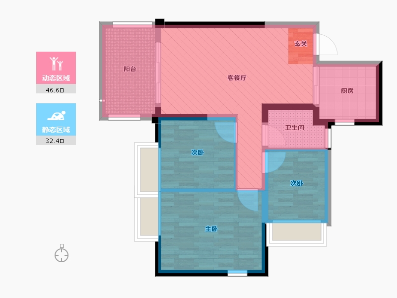 四川省-绵阳市-长兴星城-68.93-户型库-动静分区