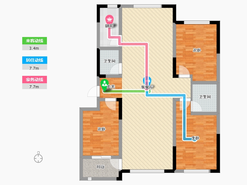 山东省-潍坊市-青云国际城-113.10-户型库-动静线