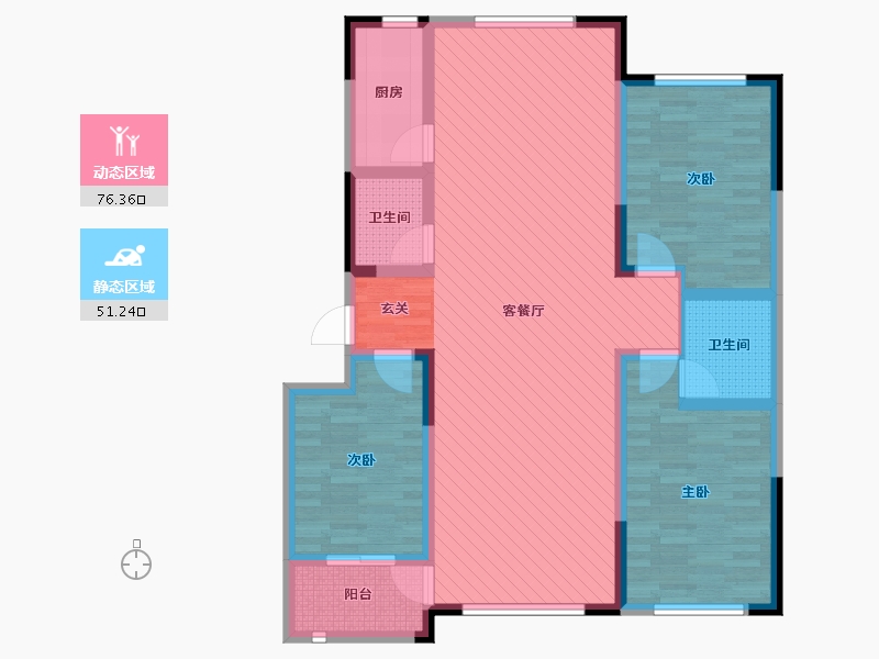 山东省-潍坊市-青云国际城-113.10-户型库-动静分区