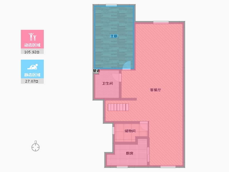 河北省-邯郸市-御赵金薹15-3-301-120.64-户型库-动静分区