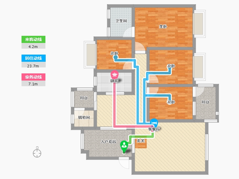 湖南省-郴州市-永兴建设小区-108.00-户型库-动静线