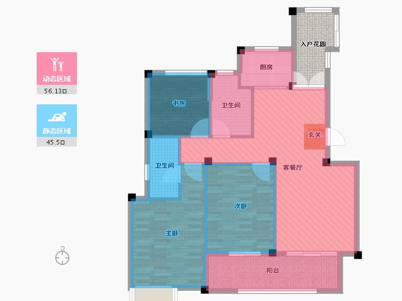 浙江省-嘉兴市-托斯卡纳-96.11-户型库-动静分区